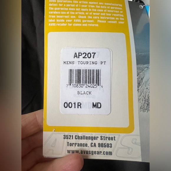 NWT Men’s Avus Touring Pants Black Waterproof Breathable Weather Barrier Medium - Picture 8 of 11